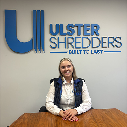 Chloe, aftersale manager at Ulster Shredders